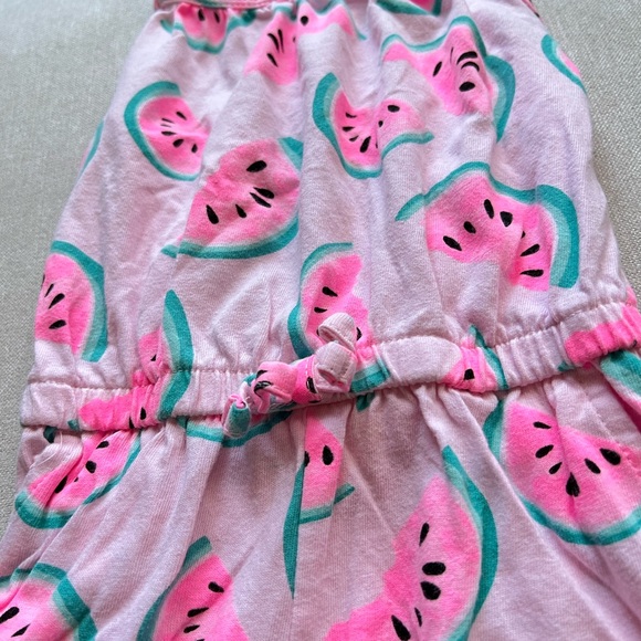 Jumping beans pink romper all day play dress watermelon print 2T EUC - Picture 4 of 4